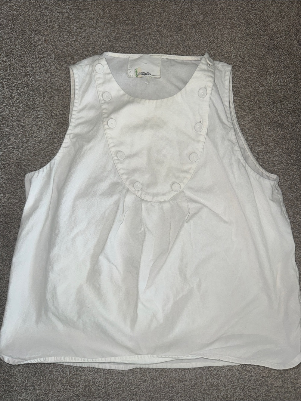 3.1 Phillip Lim White Sleeveless Button-Detail Tank